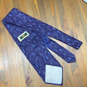 Vintage Joseph Abboud Blue Eye Paisley 🧿 Silk Tie